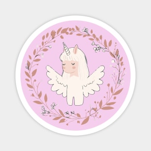 Boho Kawaii Unicorn – Dreamy Pastel Fantasy Art Magnet